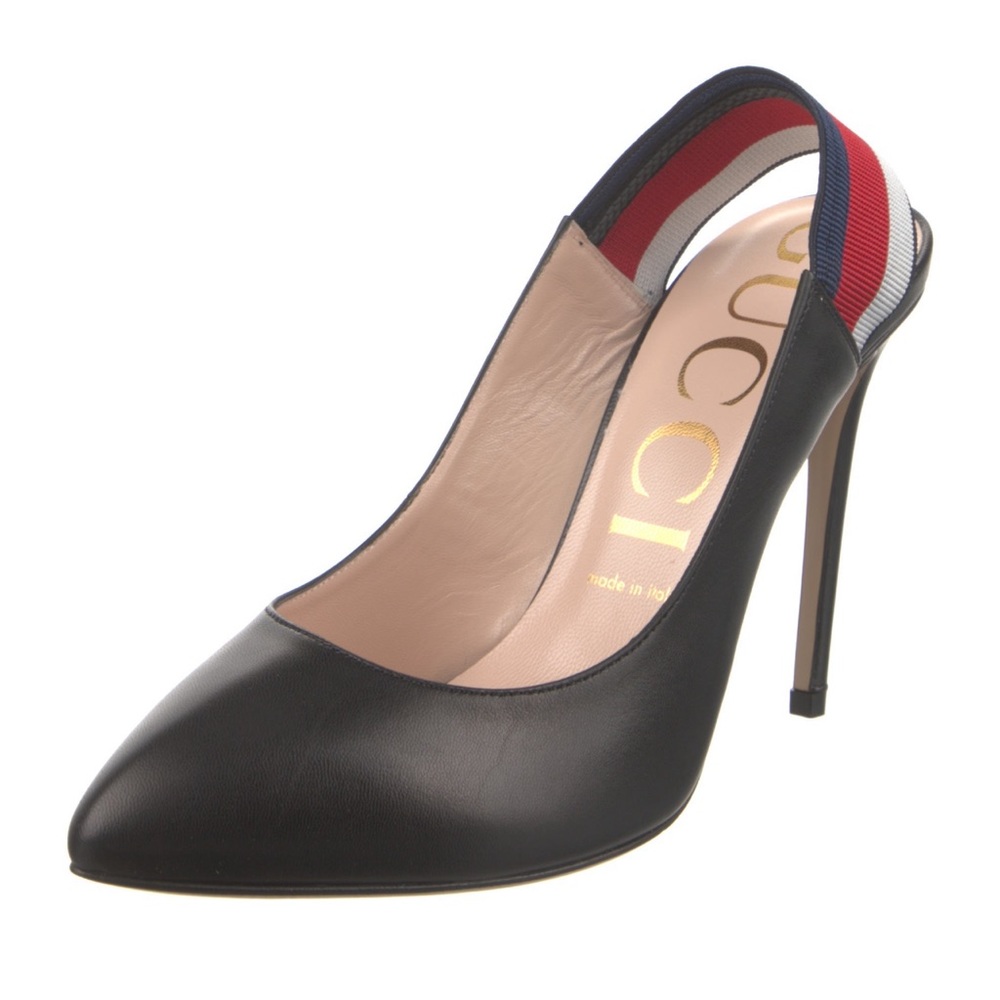 GUCCI-Leather Slingback Pumps 👠